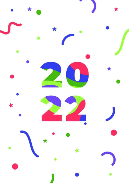 Feliz Año Nuevo 2022 Ilustración Vectorial Para Tarjeta Felicitación Tarjeta — Archivo Imágenes Vectoriales