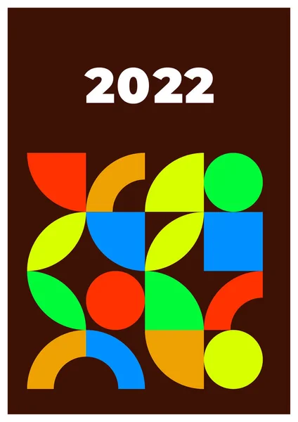 Поздравительная Открытка 2022 Года Концепция Векторной Иллюстрации Фона Поздравительная Открытка — стоковый вектор