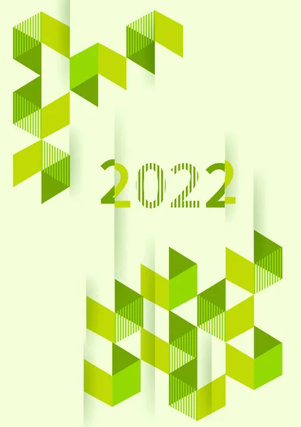 Новым 2022 Годом Векторная Иллюстрация Поздравительной Открытки Пригласительного Билета Баннера — стоковый вектор