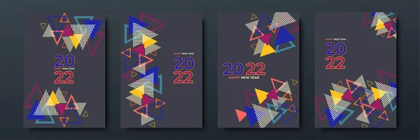 2022 Template Ontwerp Met Kopieerruimte Sterke Typografie Kleurrijk Makkelijk Onthouden — Stockvector