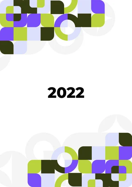 Diseño 2022 Feliz Año Nuevo Fondo Tipografía Fuerte Colorido Fácil — Vector de stock