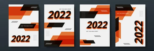 Official 2022 Abstract Flat Geometric Cover Design Background Ilustração Vetorial — Vetor de Stock