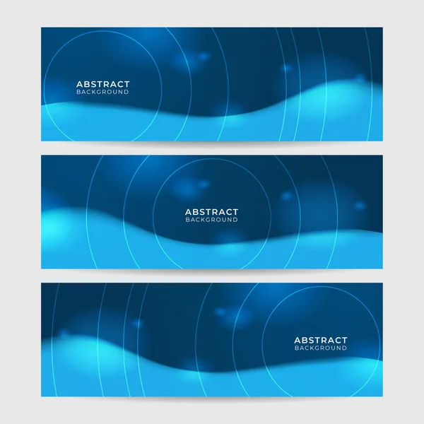 Tecnología Luz Suave Azul Abstracto Geométrico Amplio Banner Diseño Fondo — Vector de stock