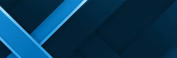 Braid Tmavě Modrá Abstraktní Pruhy Široký Banner Design Pozadí — Stockový vektor