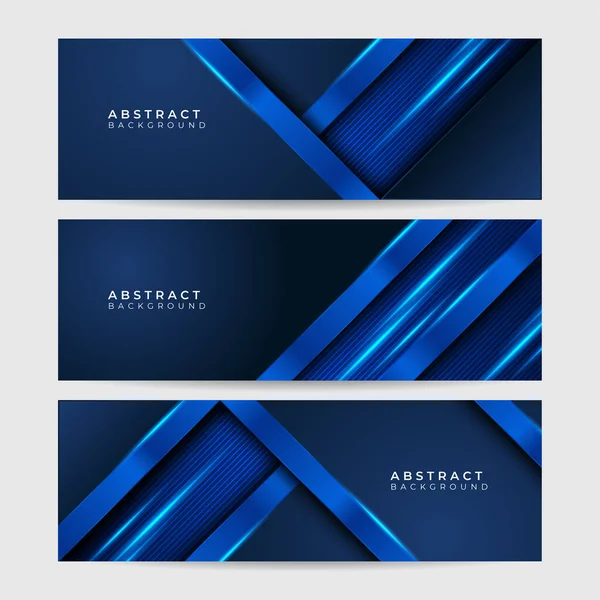 Block Licht Blau Abstrakt Geometrisch Breit Banner Design Hintergrund — Stockvektor