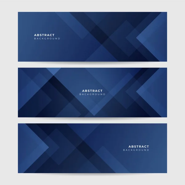Gradiente Transparente Azul Abstrato Memphis Geométrico Largo Banner Design Fundo — Vetor de Stock