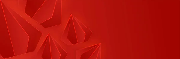 Fond Bannière Abstrait Rouge Moderne — Image vectorielle