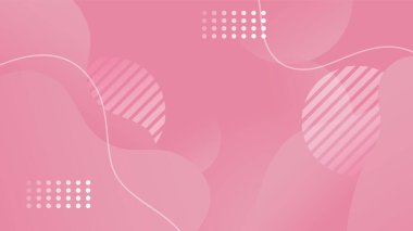 Shimer Pembe Soyut Memphis Geometrik Tasarım Arkaplanı