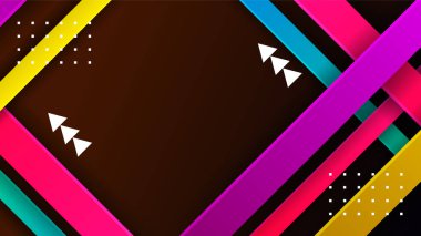 Çizgili Delik Soyut Memphis Geometrik Tasarım Arkaplanı