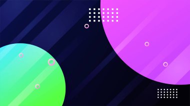 Taşak Gölgesi Renkli Soyut Memphis Geometrik Tasarım Arkaplanı