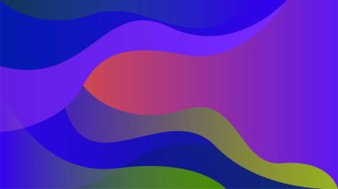 Rastgele Dalgalı kan Renkli Soyut Geometrik Tasarım Arkaplanı