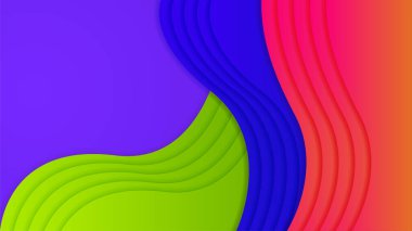 Rastgele Dalgalı kan Renkli Soyut Geometrik Tasarım Arkaplanı