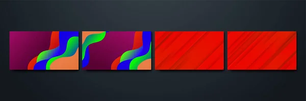 Bloob Stín Červená Barevné Abstraktní Memphiské Geometrický Design Pozadí — Stockový vektor