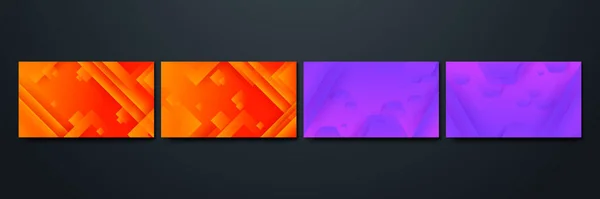 Shimer Orange Purple Colorful Abstract Geometric Design Background — 스톡 벡터