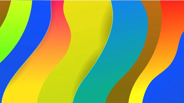 Rainbow Bloob Красочный Абстрактный Memphis Геометрический Фон Дизайна — стоковый вектор