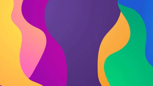 Willekeurig Golvend Blob Kleurrijk Abstract Geometrisch Ontwerp Achtergrond — Stockvector