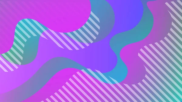 Farbverlauf Welle Bunte Abstrakte Geometrische Design Hintergrund — Stockvektor
