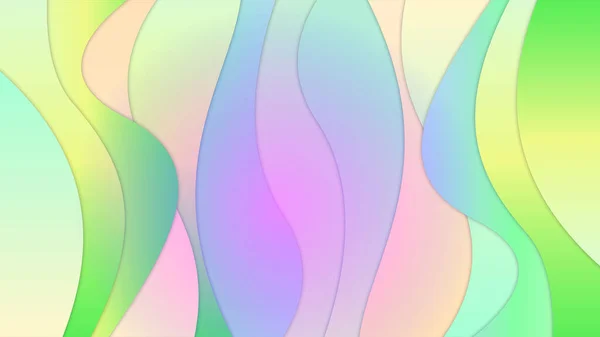Welliges Pastell Bunt Abstrakt Geometrisches Design Hintergrund — Stockvektor