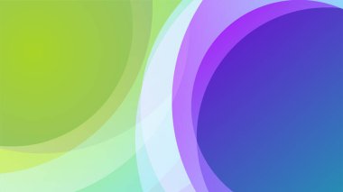 Limpid daire mavi mor ve yeşil renkli Soyut Geometrik Tasarım Arkaplanı