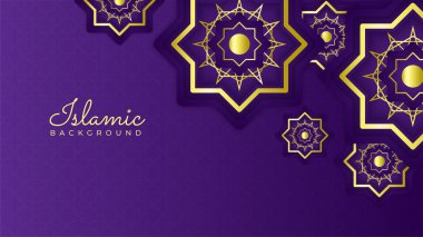 Ramazan Kareem için İslami Arkaplan Tasarımı. Mandala süslemeli mavi desenli İslami tasarım arka planı