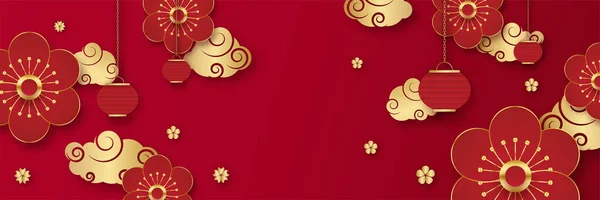 Китайська Кераміка Золотий Фон Китайська Кераміка Новий 2022 Рік Тигра — стоковий вектор