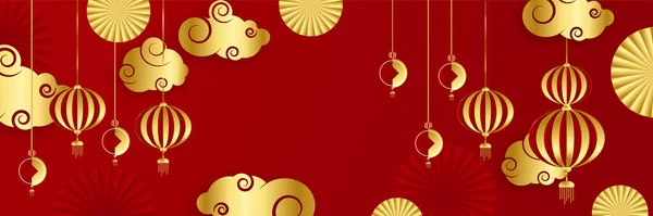 Κινέζικο Νέο Έτος 2022 Έτος Της Τίγρης Κόκκινο Και Χρυσό — Διανυσματικό Αρχείο