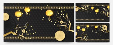 Şenlikli yeni yıl siyah altın Çin tasarımı geçmişi