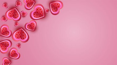 Tatlı Kırmızı Pembe Kağıt Biçimi tasarım arkaplanı