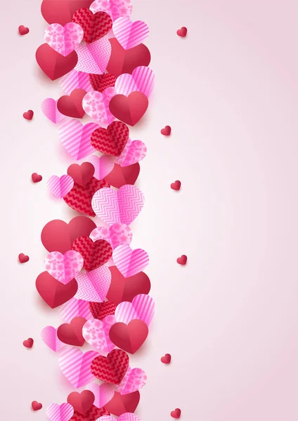 Dia Dos Namorados Universal Amor Fundo Cartaz Coração Elegante Coração — Vetor de Stock