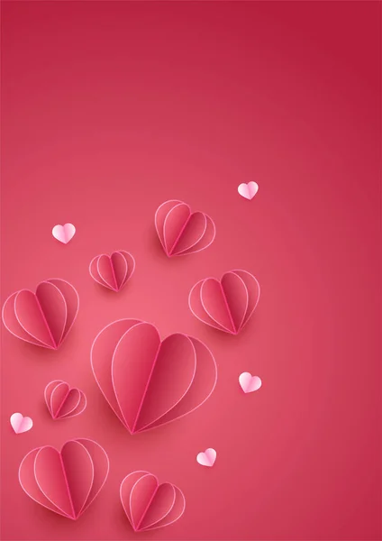 Ημέρα Του Αγίου Βαλεντίνου Παγκόσμια Αγάπη Καρδιά Αφίσα Φόντο Χαρούμενη — Διανυσματικό Αρχείο