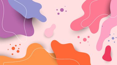 Bloob Pembe Turuncu Soyut Tasarım Arkaplanı