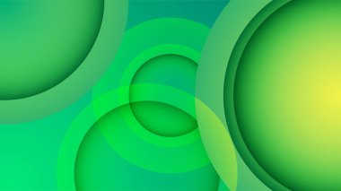 eğimli transparant daire yeşil soyut tasarım arkaplan