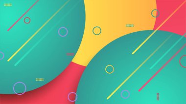 Çember Gradyan tarzı kırmızı yeşil soyut tasarım arkaplanı