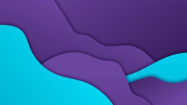 Dalga gradyanı mavi mor renkli soyut tasarım arkaplanı