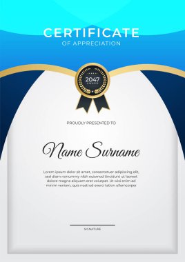 Modern gradyan kırmızı siyah altın sertifika tasarımı Şablonu