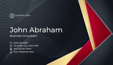 Zarif Modern Profesyonel Siyah Altın Tasarım Kartı şablonu arka planı