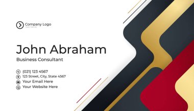 Modern profesyonel şirket siyah altın tasarım kartvizit şablonu