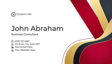 Modern profesyonel şirket siyah altın tasarım kartvizit şablonu