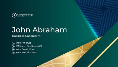 Zarif Modern Profesyonel Mavi Altın Tasarım Kartı şablonu arka planı