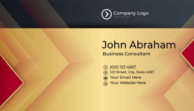 Zarif Modern Profesyonel Siyah Altın Tasarım Kartı şablonu arka planı