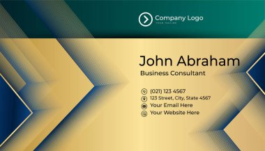 Zarif Modern Profesyonel Mavi Altın Tasarım Kartı şablonu arka planı