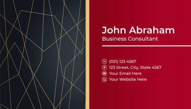 Modern profesyonel şirket siyah altın tasarım kartvizit şablonu