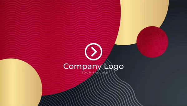 Moderne Professionelle Corporate Black Red Gold Design Visitenkarten Vorlage Hintergrund — Stockvektor