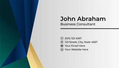 Zarif Modern Profesyonel Mavi Altın Tasarım Kartı şablonu arka planı