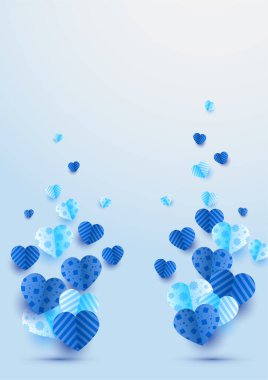 Sevgi Mavi Kağıt Biçimi Sevgi Kartı Tasarım Arkaplanı