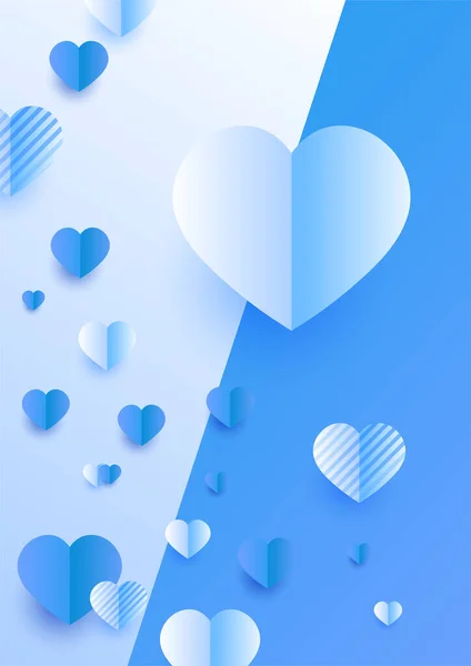Valentine Day Universal Love Heart Poster Background Celebrate Valentine Day — Stock Vector