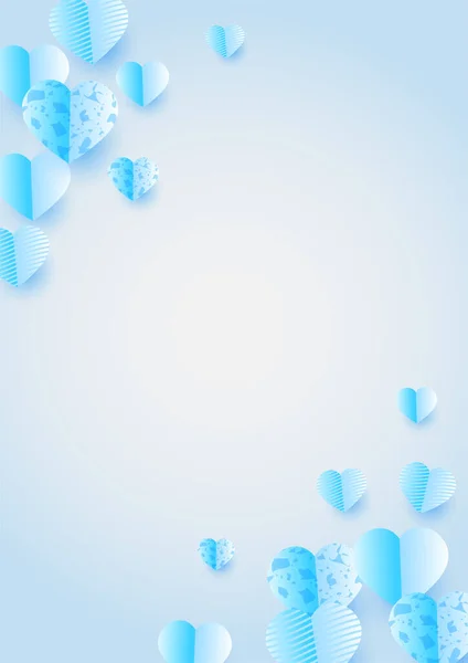 Lovely Glow Blue Papercut Stil Design Hintergrund — Stockvektor