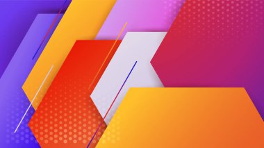 Altıgen geometrik Katman Renkli soyut tasarım arkaplanı