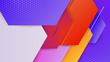 Altıgen geometrik Katman Renkli soyut tasarım arkaplanı