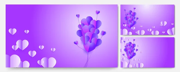 Beau Fond Conception Style Papercut Violet — Image vectorielle